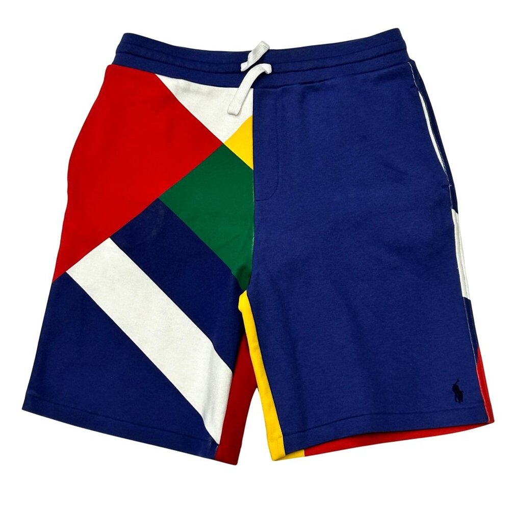 Polo Ralph Lauren Color Block Interlock Geometric Graphic Short BOYS 14-16 L NWT